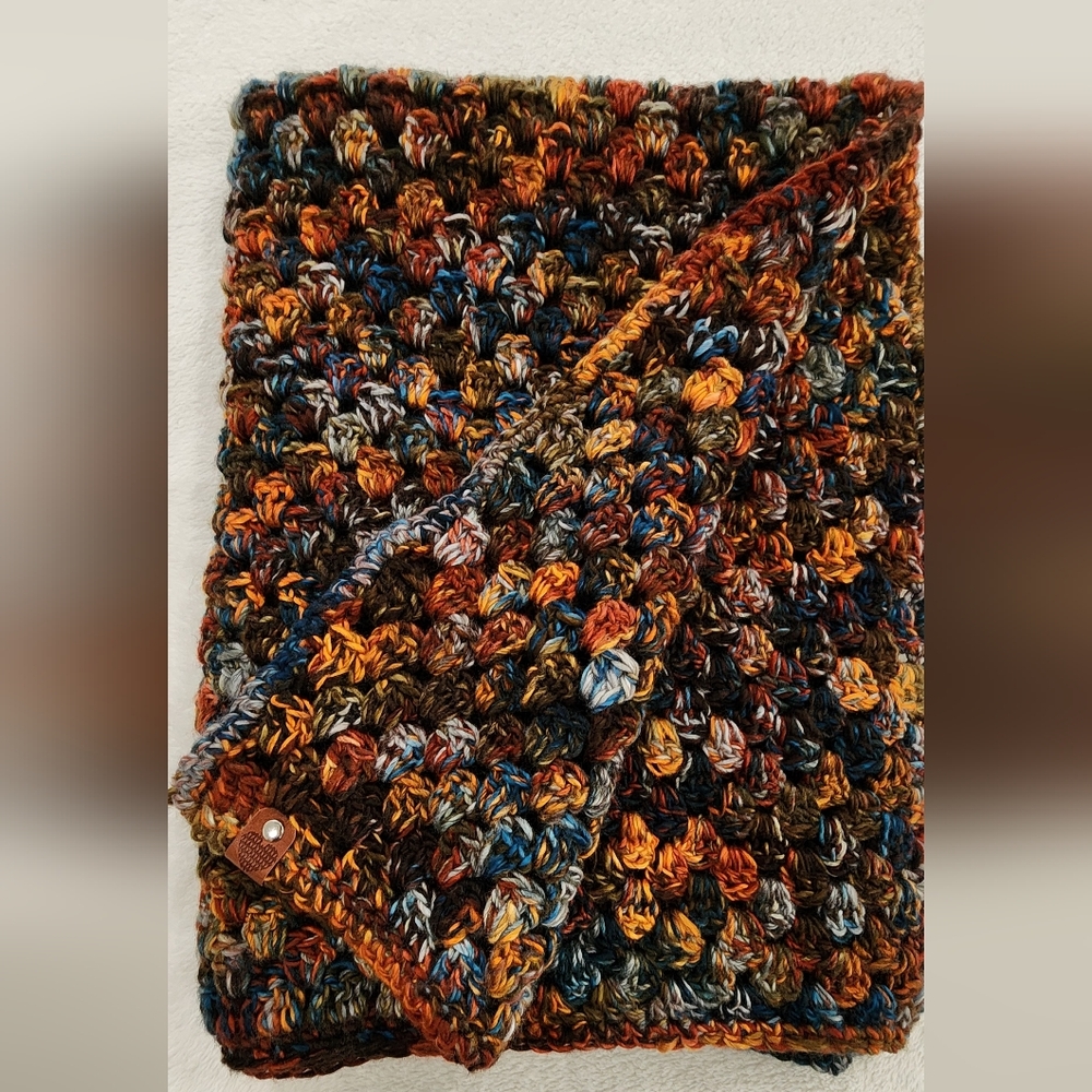 Hand Crochet Kids Blanket. Great For Strollers & Car Seats. 40W × 38W